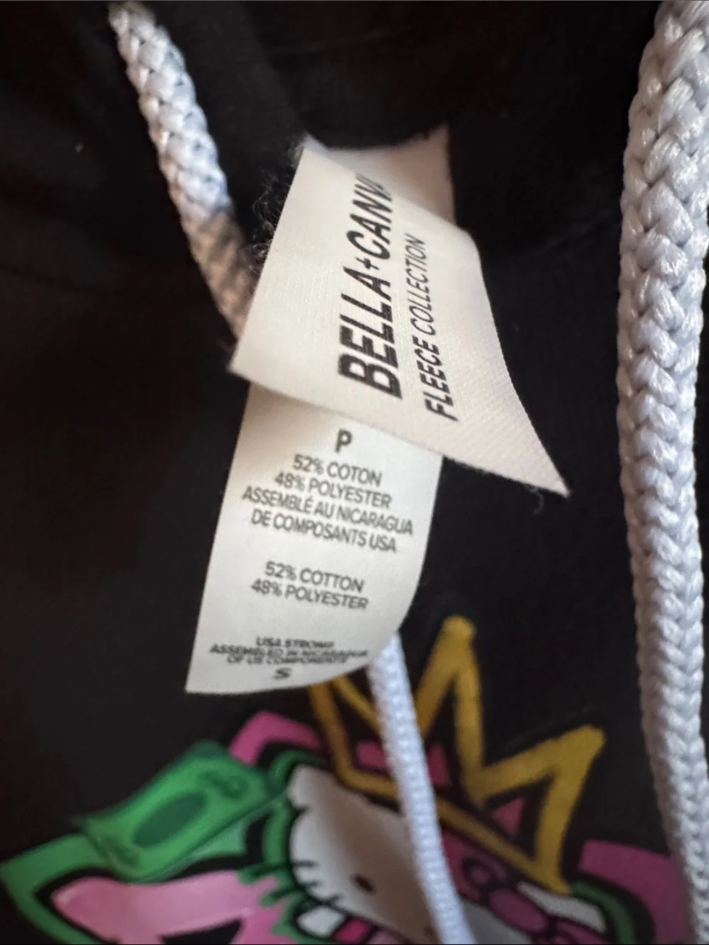 Bella Canvas Black Crewneck Hoodie with Pink & Green 'Boss Babe' Graphic Funny